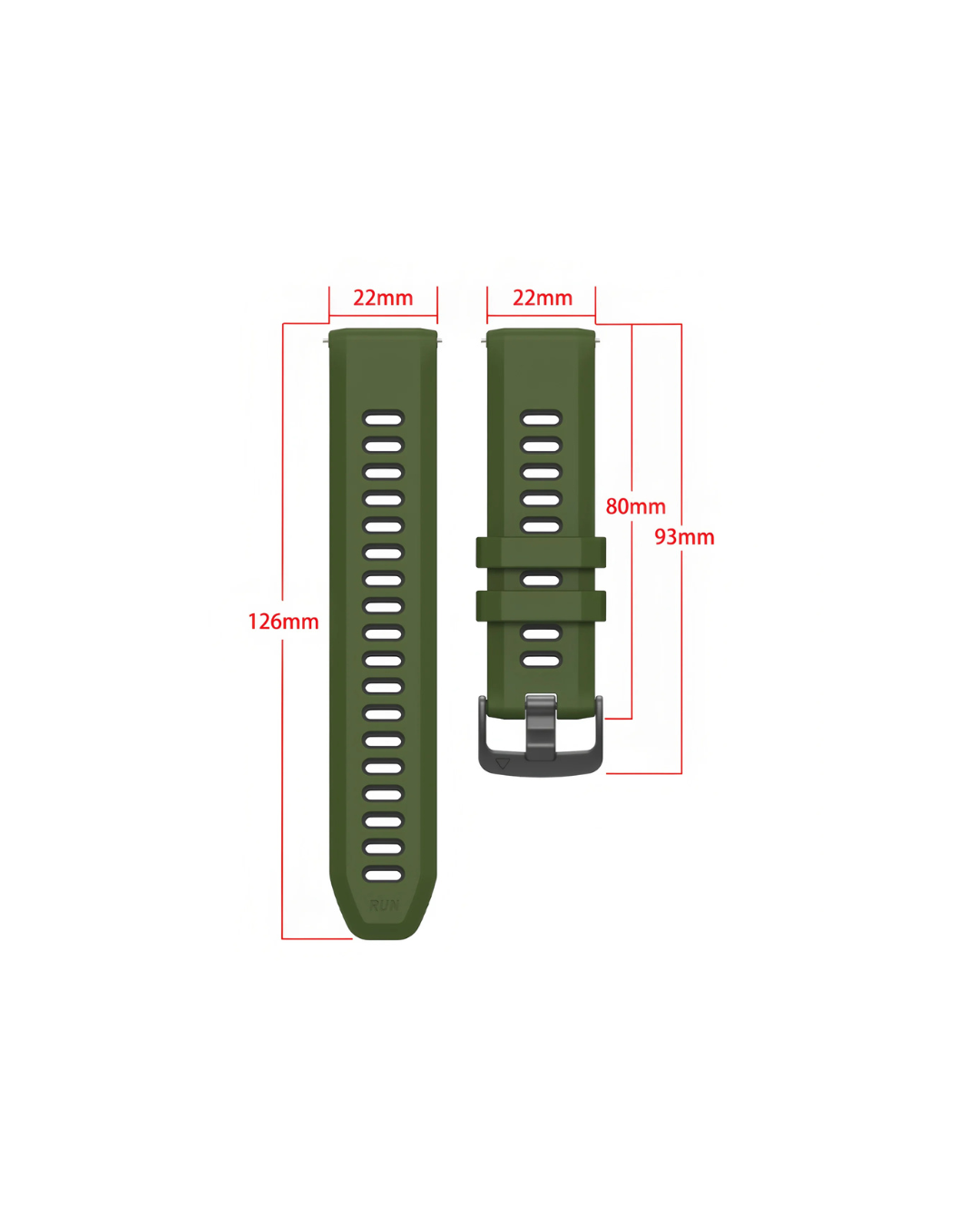 22mm Quick Release Two-Tone Silicone Watch Strap for Huawei GT6 Pro 46mm / GT5 / GT4 / Watch 5 / Watch 4 Pro – Sport Replacement Band