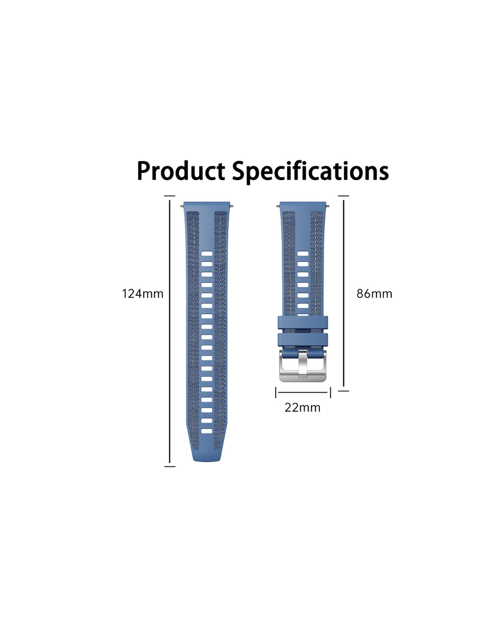 22mm Nylon + Silicone Watch Strap Huawei GT6 / GT5 / GT4 / Watch 4 Pro 46mm Sport Band (Universal Fit)