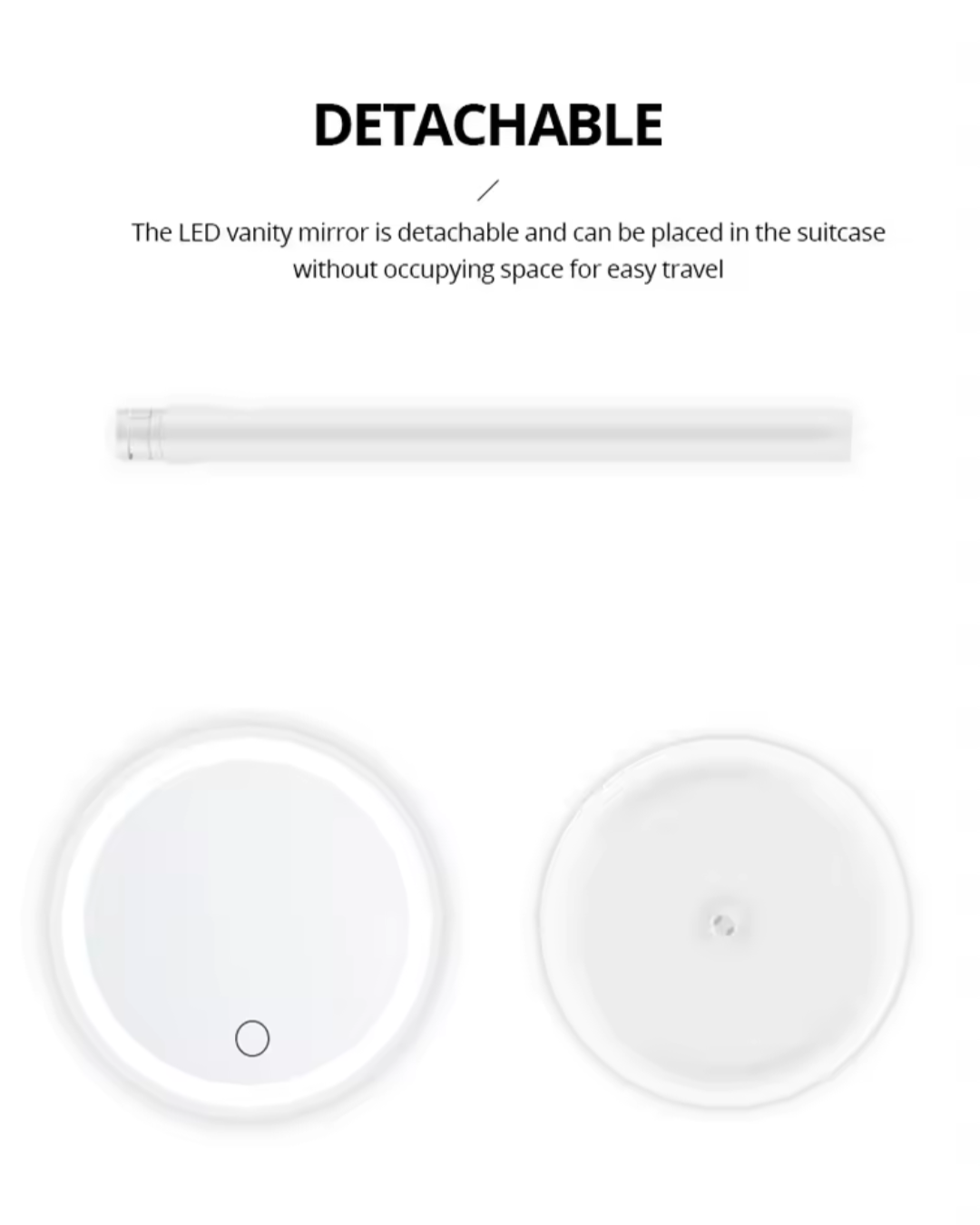 Makeup Mirror With Led Light Foldable With USB Cable