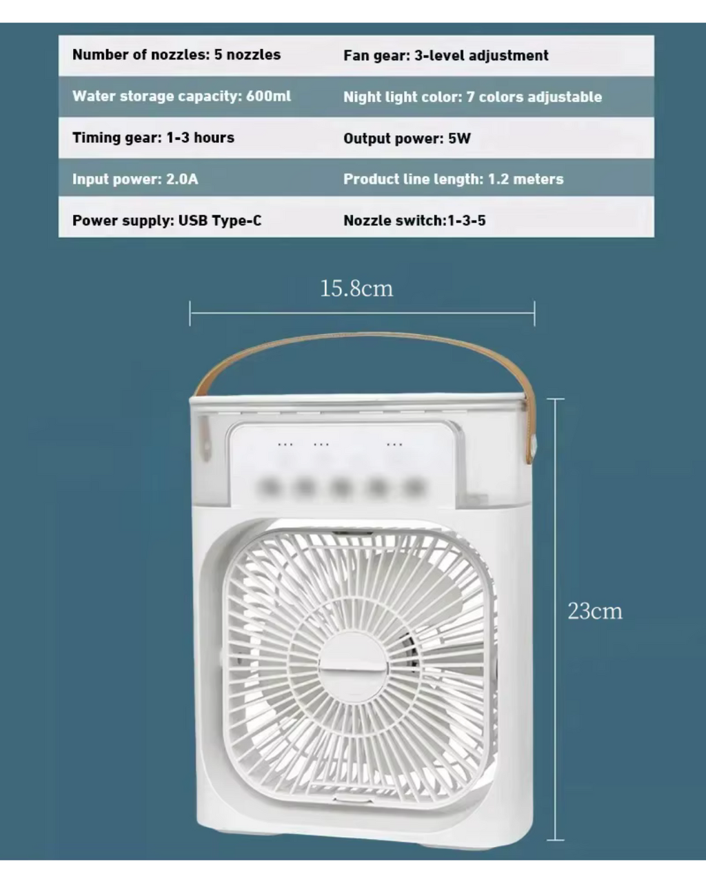 Mini Air Cooler LED Night Light Water Mist Fun 3 In 1 Air Humidifier