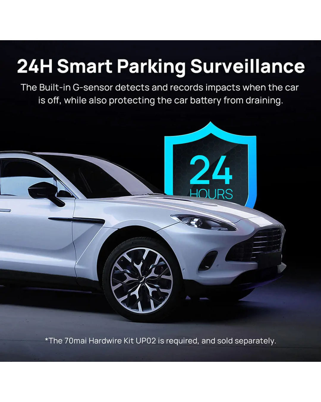 70mai Dash Cam A400 1440P Quad HD with 2-inch Screen Dual-channel Optional