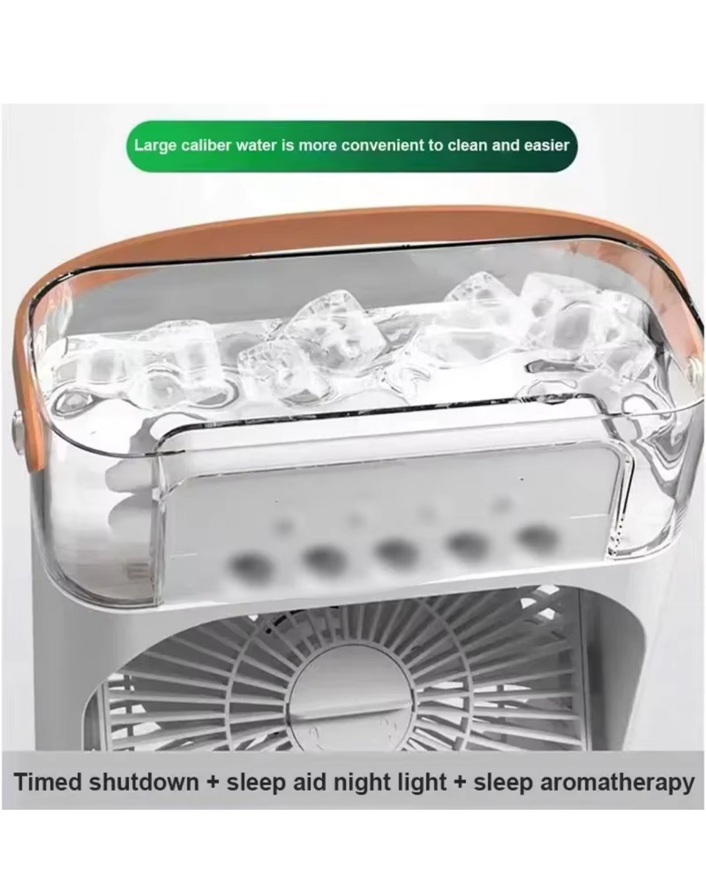 Mini Air Cooler LED Night Light Water Mist Fun 3 In 1 Air Humidifier