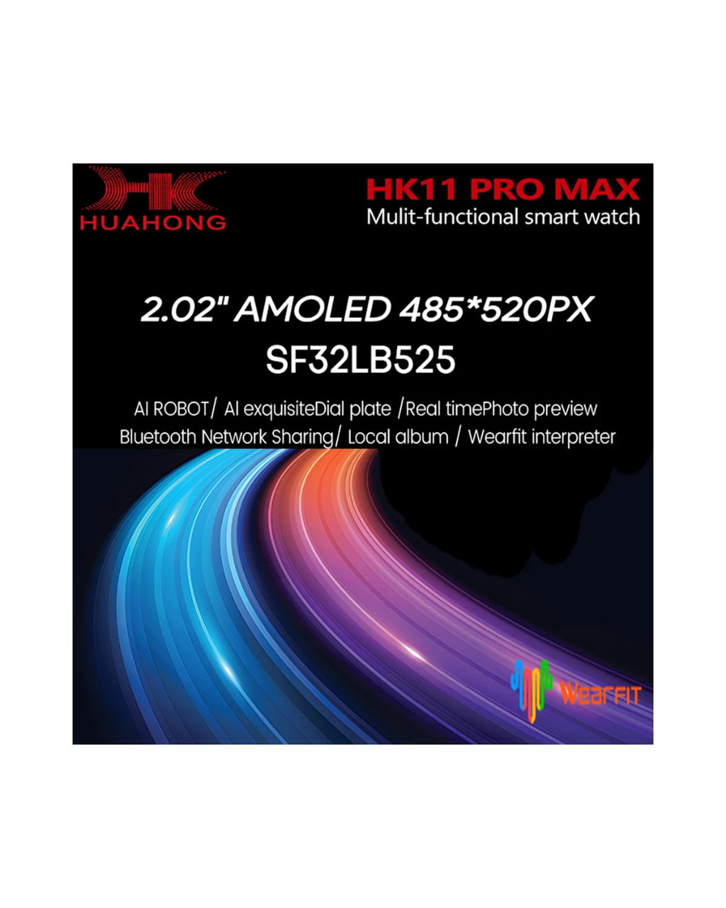 2026 HK11 Pro Max Smart Watch – 2.02" AMOLED Display | ChatGPT AI | Bluetooth Calling | 4GB Storage | NFC | Wireless Charging
