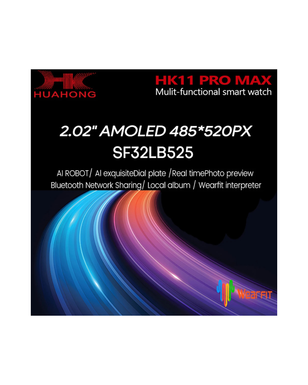 2026 HK11 Pro Max Smart Watch – 2.02" AMOLED Display | ChatGPT AI | Bluetooth Calling | 4GB Storage | NFC | Wireless Charging
