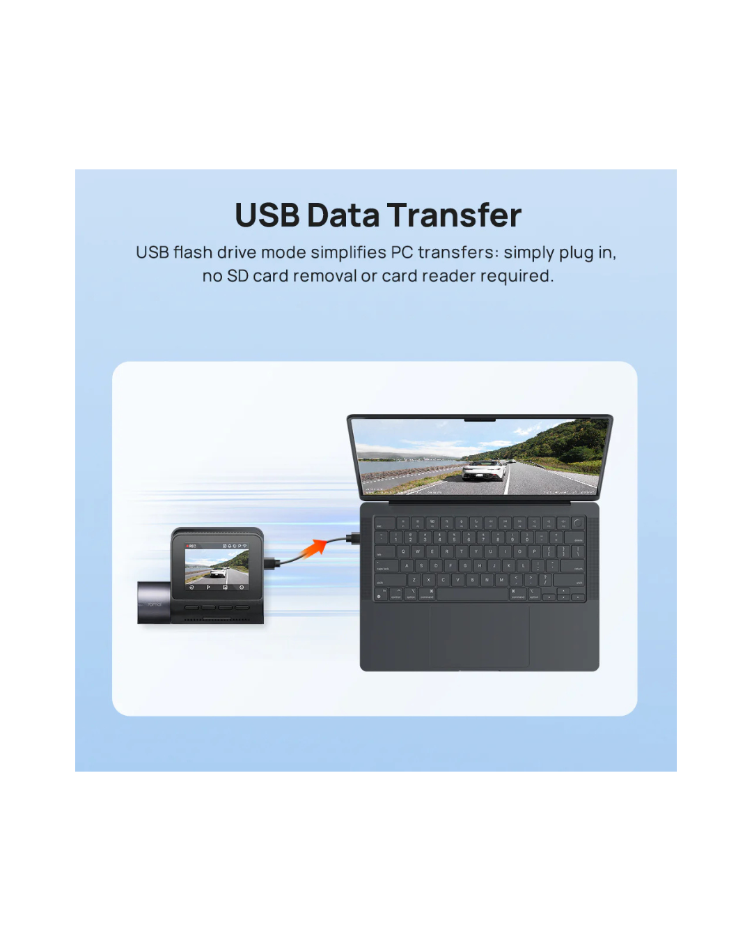 70mai Dash Cam A410 Front & Rear 2.5K HDR Dual Channel with GPS & Parking Surveillance