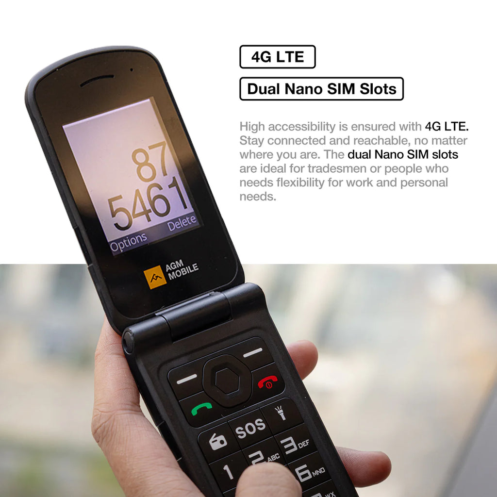 AGM M10｜Smart LED Alerts｜Dual SIM｜SOS Call Key｜High-decibel Speaker