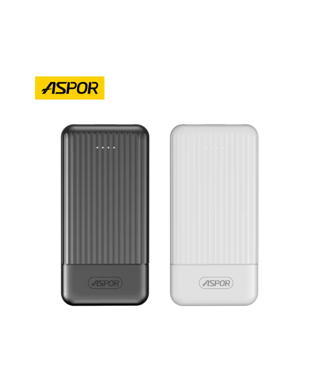 ASPOR A323 10000mAh Mini Power Bank | 12W Fast Charging | LED Display | Type-C & Micro USB