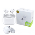 AirPodsPro2 White wireless earbuds with charging case and Redington branded box on a white background