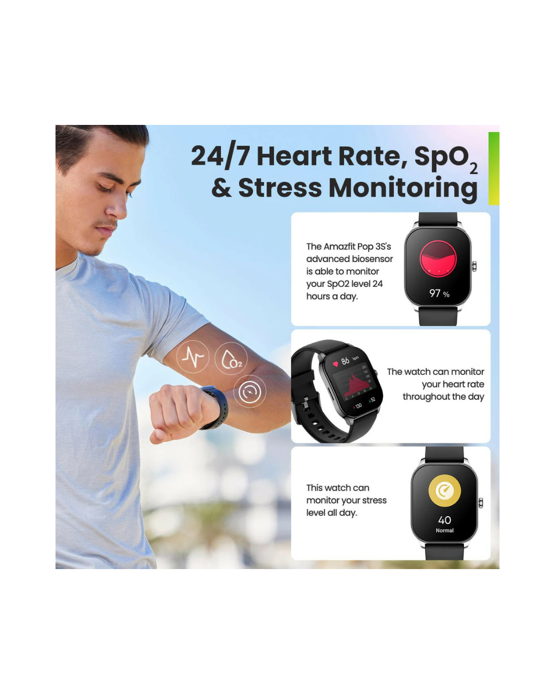 Amazfit Pop 3S Smart Watch