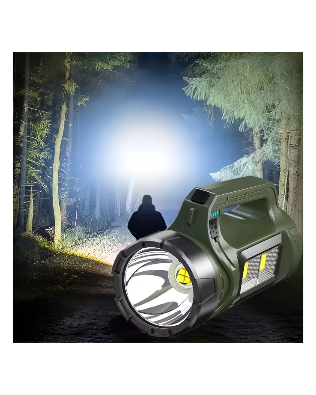 Bright Rechargeable LED Portable Lamp with Solar Charging | Outdoor Camping Flashlight