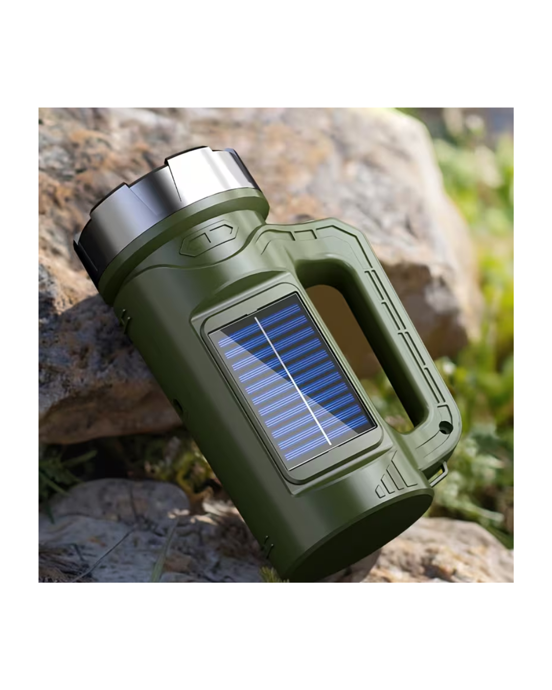 Bright Rechargeable LED Portable Lamp with Solar Charging | Outdoor Camping Flashlight