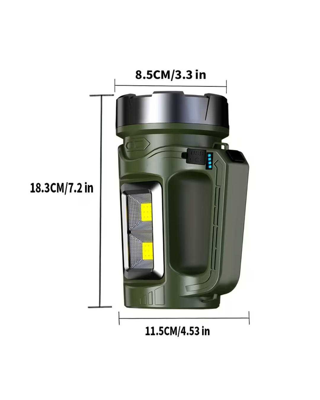 Bright Rechargeable LED Portable Lamp with Solar Charging | Outdoor Camping Flashlight