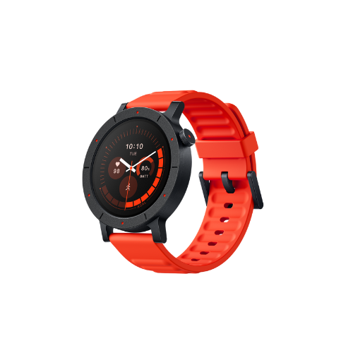 CMF Watch 3 Pro Smartwatch with a red band on a white background