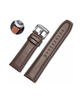 Genuine Leather Watch Strap 20mm / 22mm – Premium Replacement Band for Haylou Solar Ultra & Smartwatches (Steel Buckle)