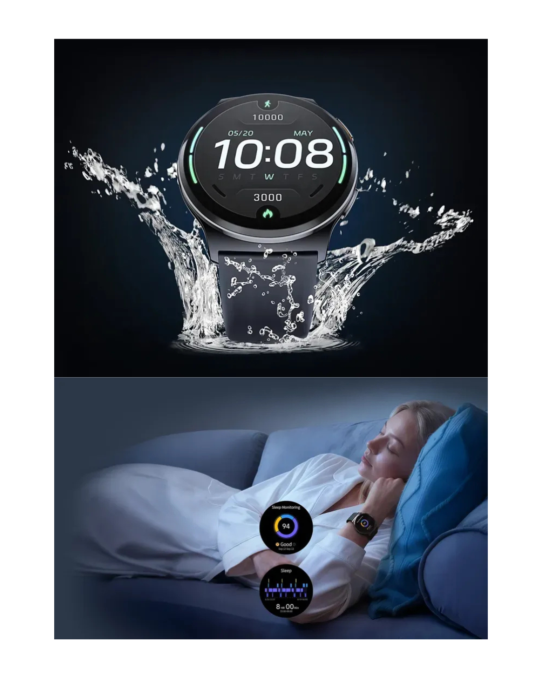 HAYLOU Solar Lite 2 Smart Watch – AMOLED Display, 17 Days Battery, Bluetooth Calling