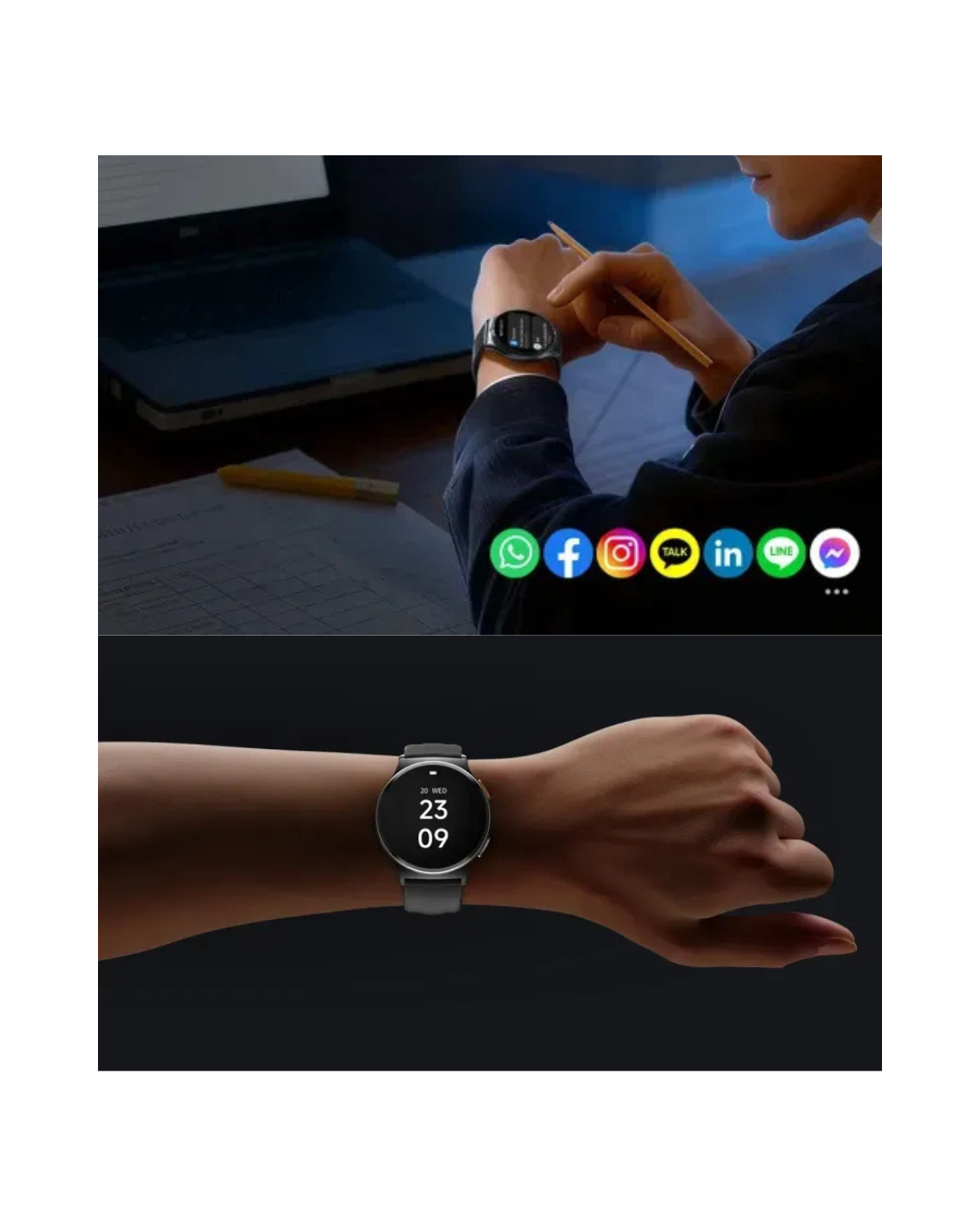 HAYLOU Solar Lite 2 Smart Watch – AMOLED Display, 17 Days Battery, Bluetooth Calling