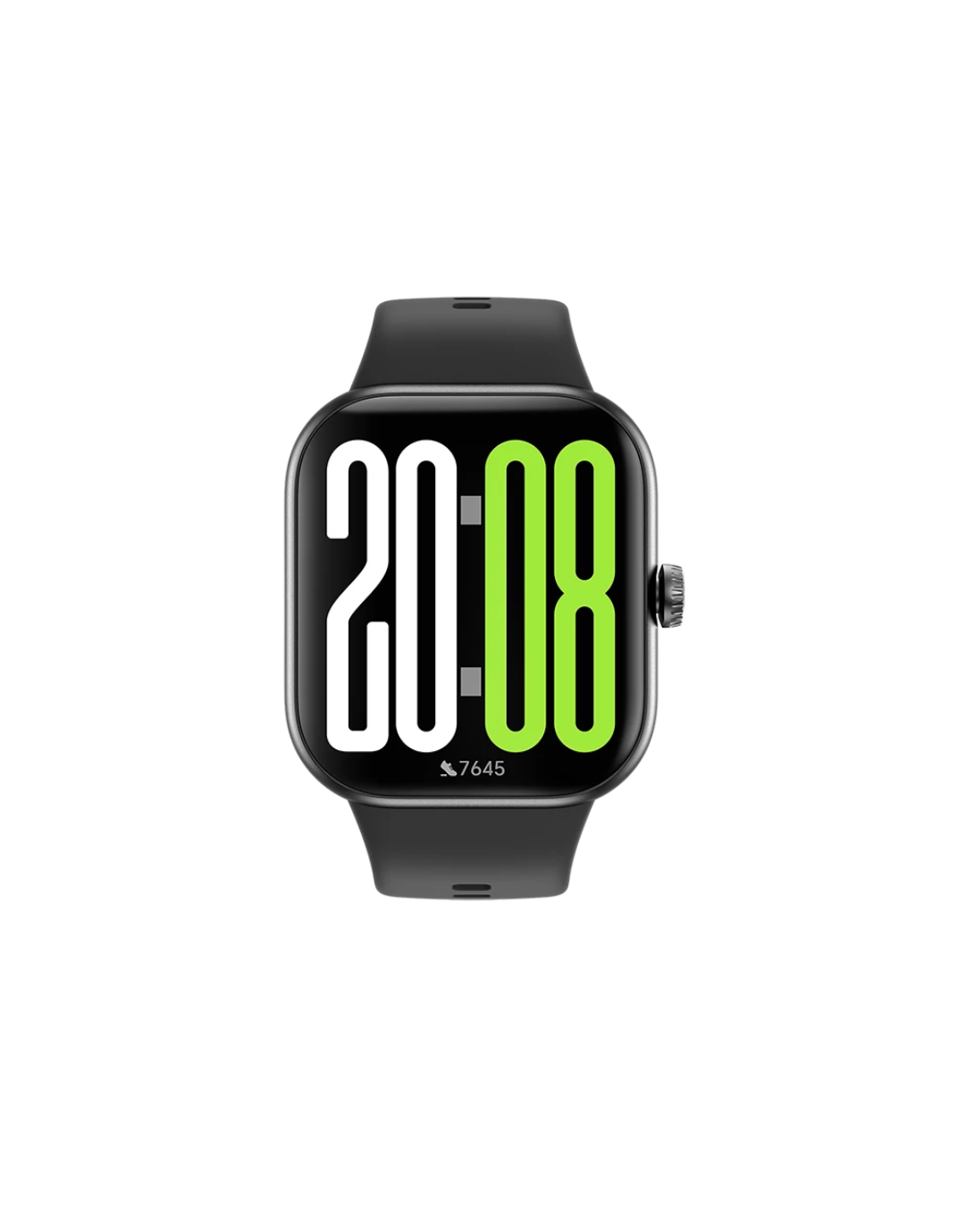 Smartwatch with digital display on a white background