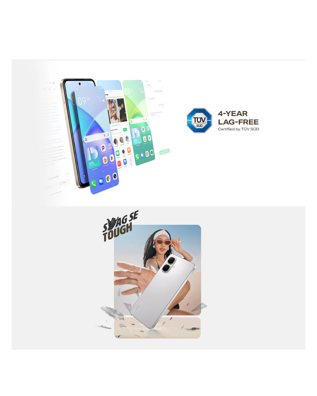 Infinix Smart 10 Smartphone | Dual Speaker | IP64 Splash Proof | TRCSL Approved | Dual SIM