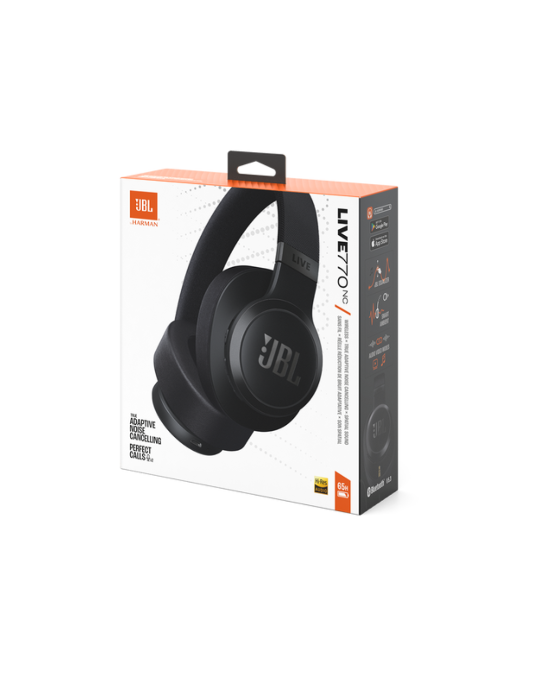 JBL Live 770NC Wireless Over-Ear Noise Cancelling Headphones – 65H Battery, Bluetooth 5.3, Mic & JBL Signature Sound