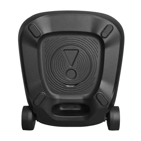 Bottom view of JBL PartyBox Stage 320 speaker with wheels