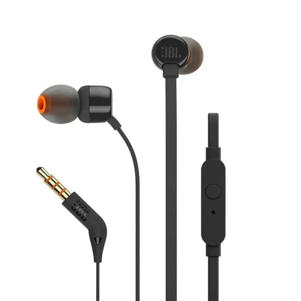 JBL TUNE 110 in-ear headphones.