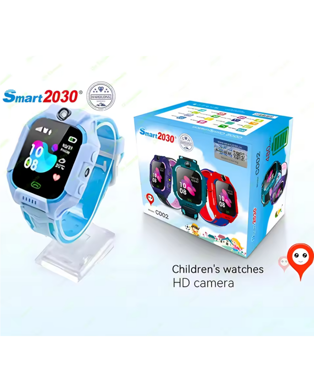 C002 Kid Smart Watch Sim Card For Children SOS Call Phone Camera Voice Chat Photo