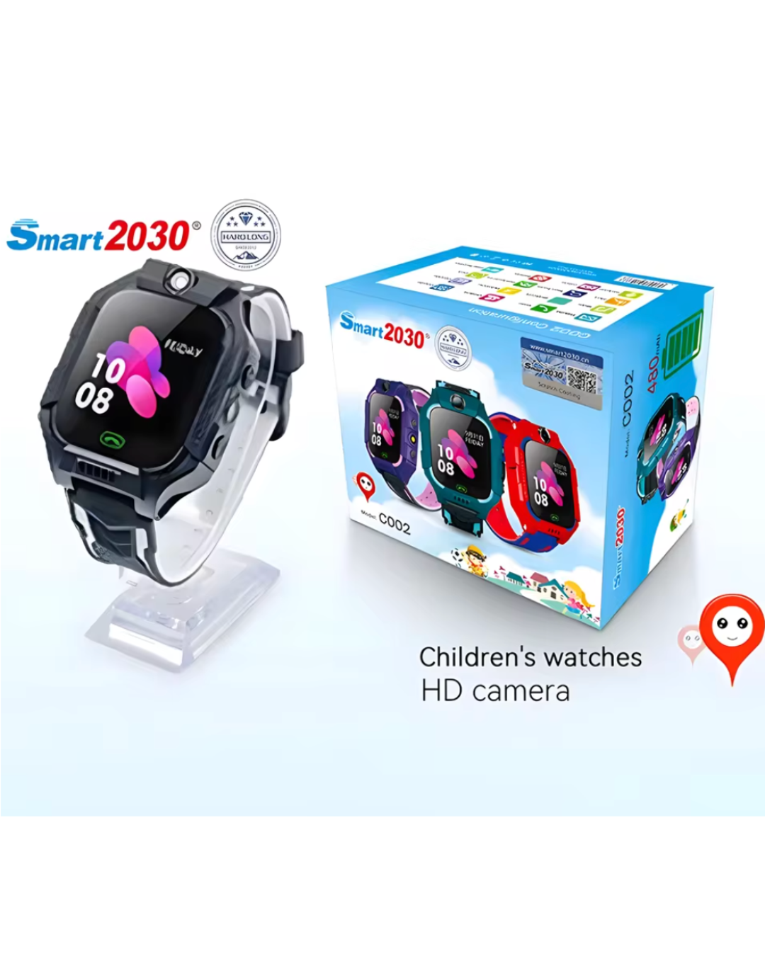 C002 Kid Smart Watch Sim Card For Children SOS Call Phone Camera Voice Chat Photo