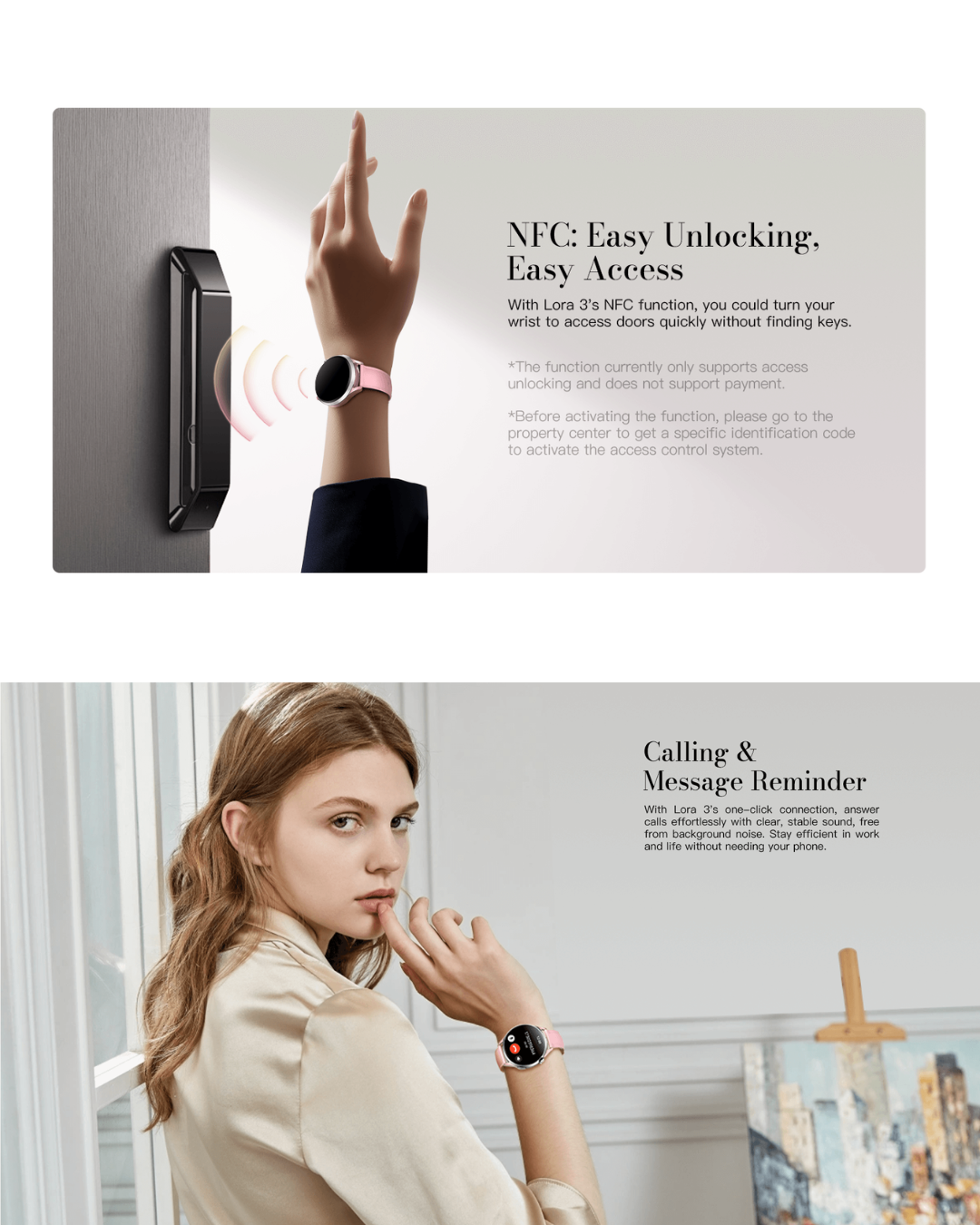 Kieslect Lora 3 Lady Smartwatch AMOLED BT Calling 5ATM