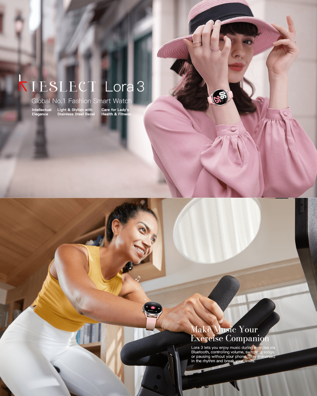Kieslect Lora 3 Lady Smartwatch AMOLED BT Calling 5ATM
