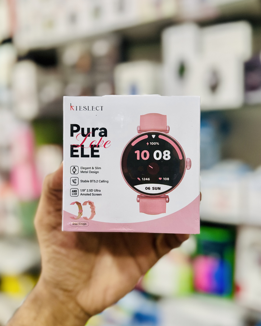 Kieslect Pura ELE Smart Watch – AMOLED Display | Bluetooth Calling | Women’s Health | IP68