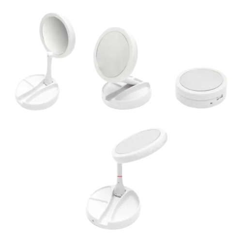 Set of white electronic devices on a white background