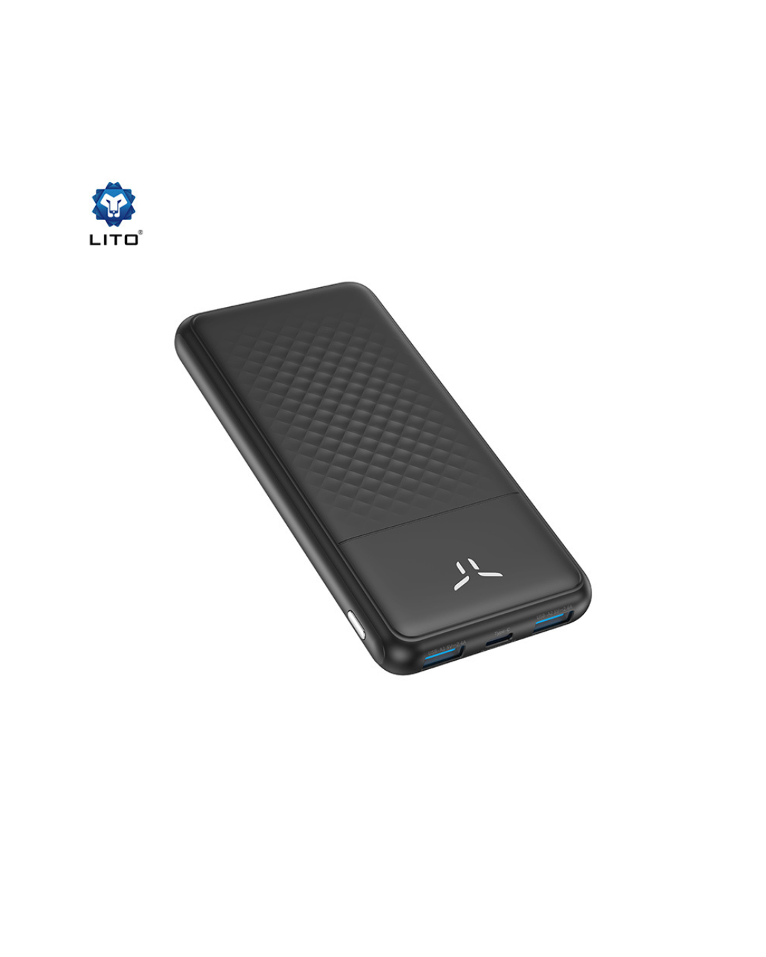 LITO LP11 10000mAh Slim Power Bank – Fast Charging Portable Charger (Black)