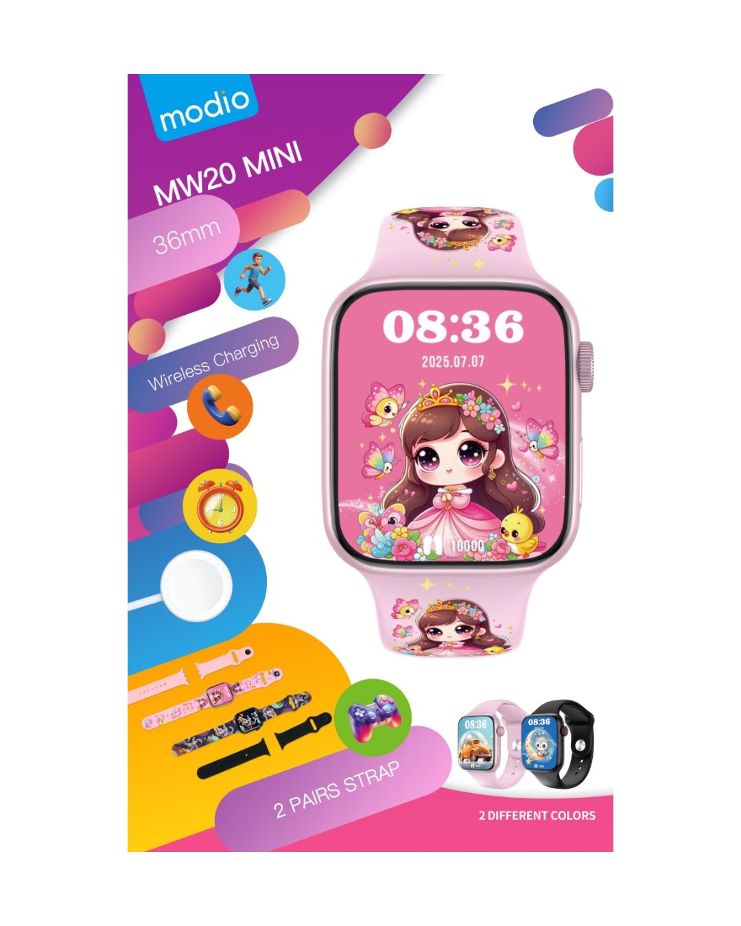 MODIO MW20 Mini Kids Smart Watch 36mm