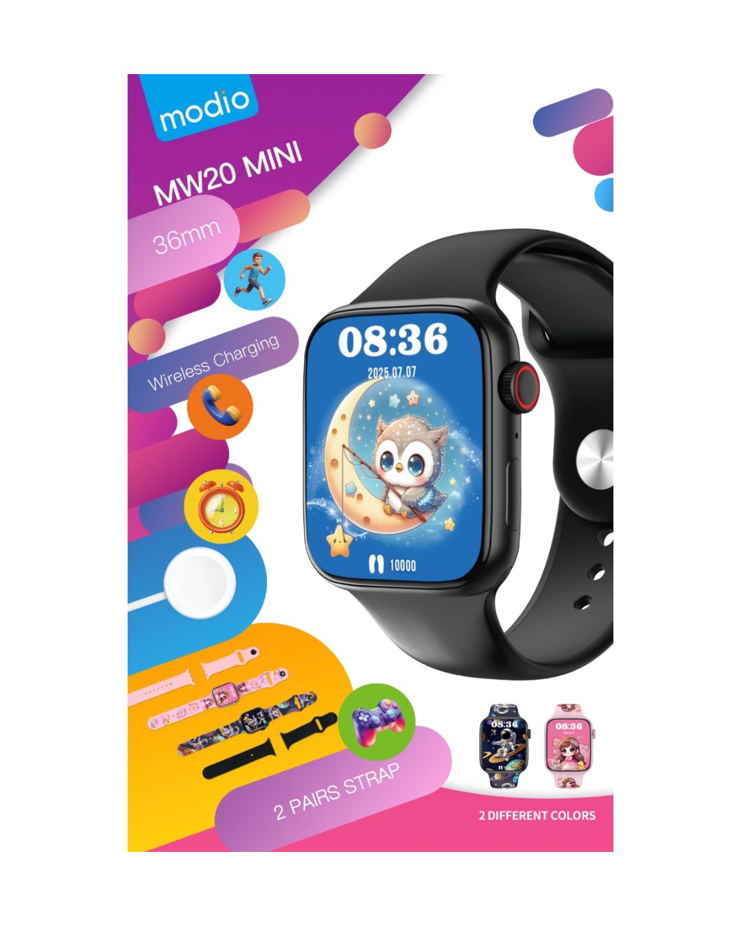 MODIO MW20 Mini Kids Smart Watch 36mm