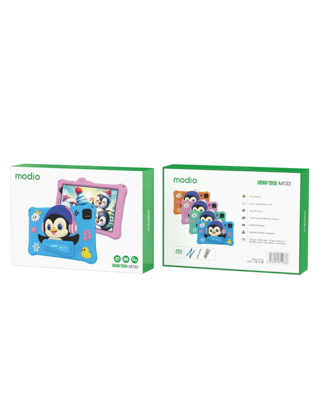 MODIO M133 Kids Tablet 8 Inch Dual SIM 5000mAh Battery