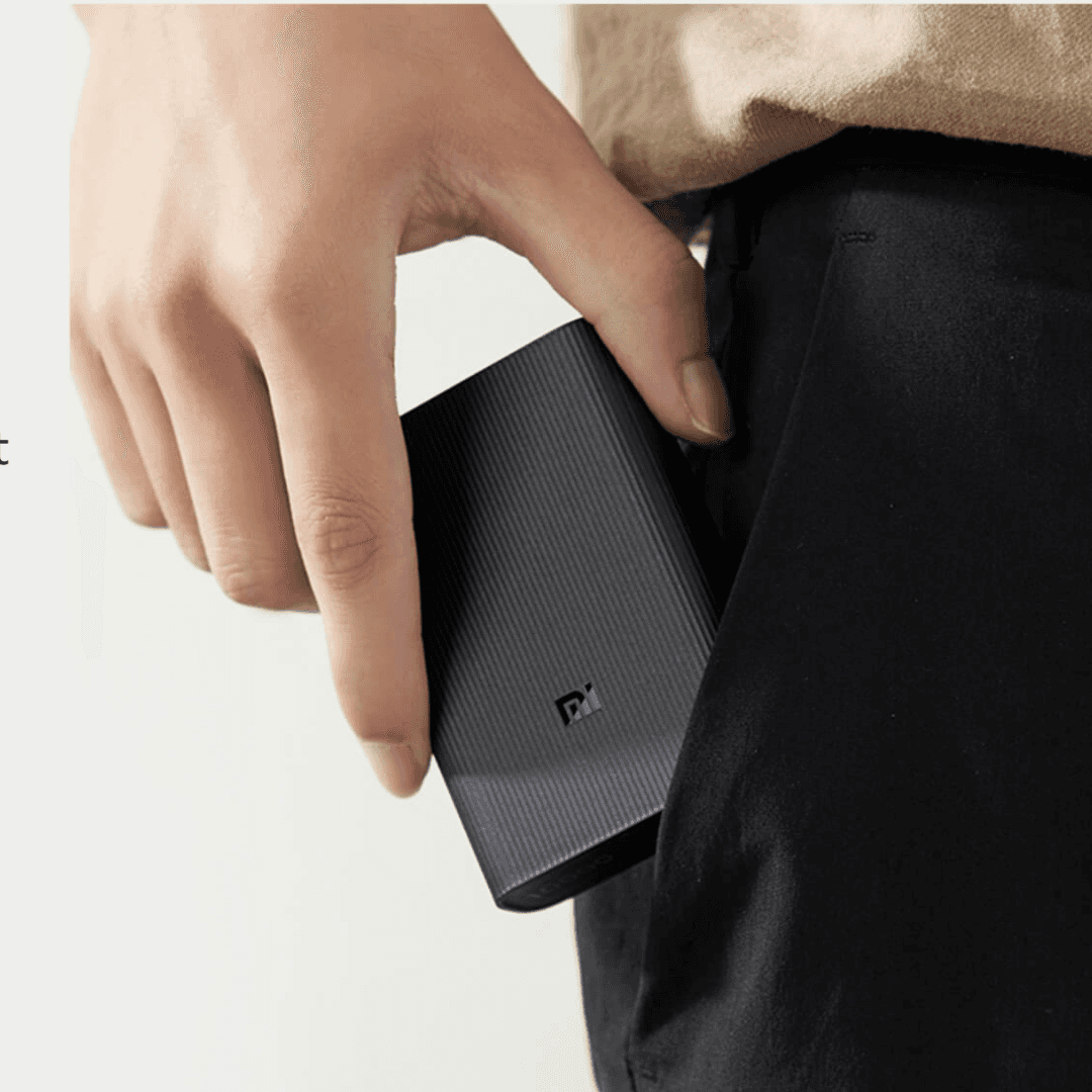 Mi Power Bank 3 fits easily in pocket