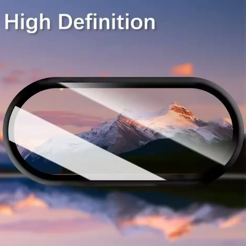Rectangular high-definition display showing a mountain landscape with 'High Definition' text above.