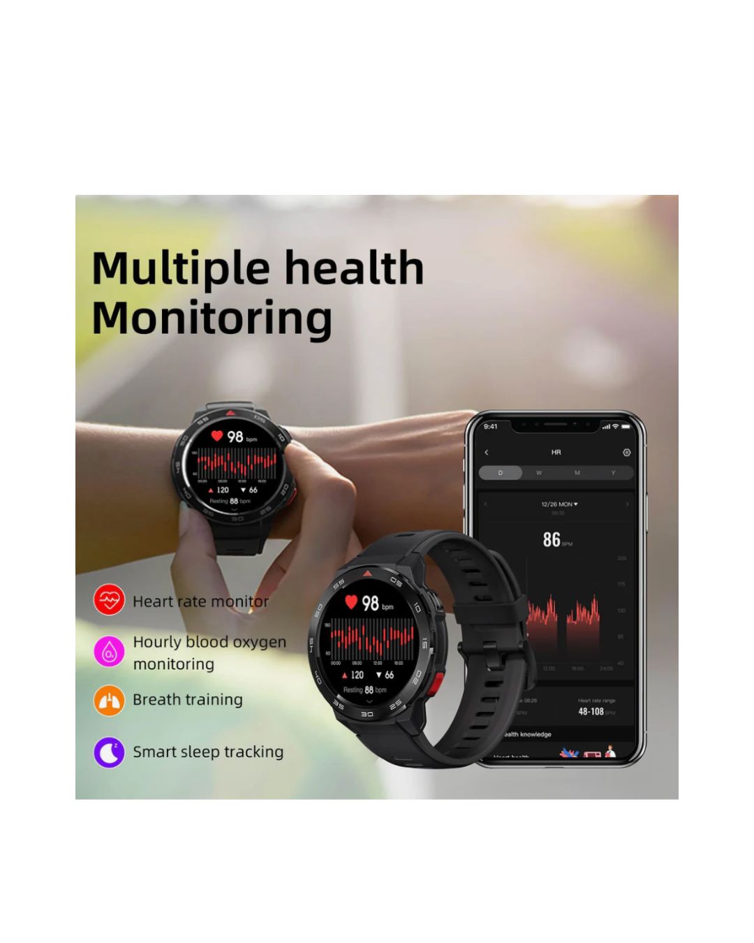 Mibro GS Pro Smartwatch – AMOLED Display, GPS, Bluetooth Calling