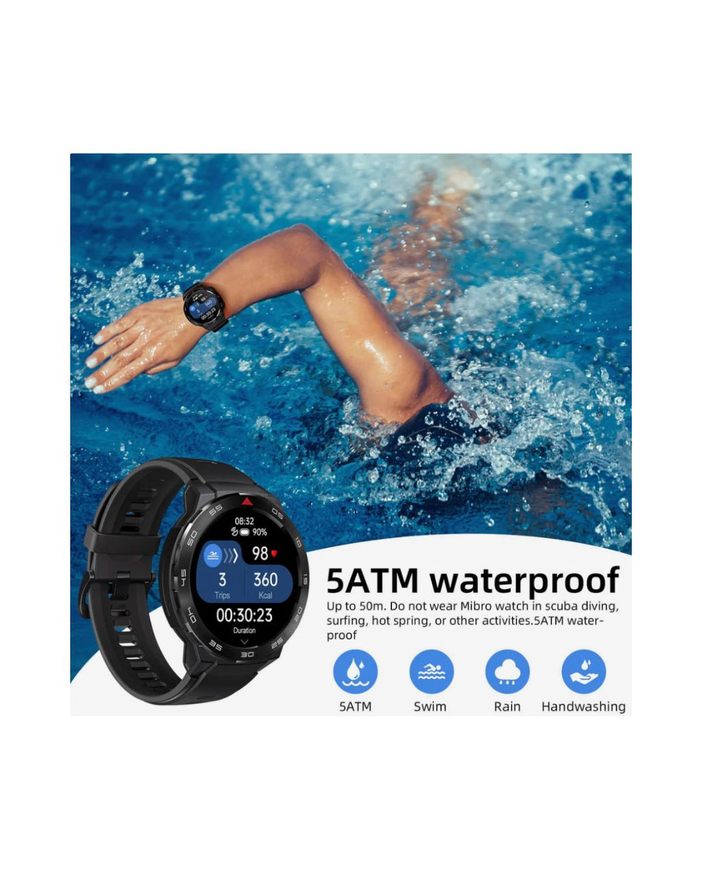 Mibro GS Pro Smartwatch – AMOLED Display, GPS, Bluetooth Calling