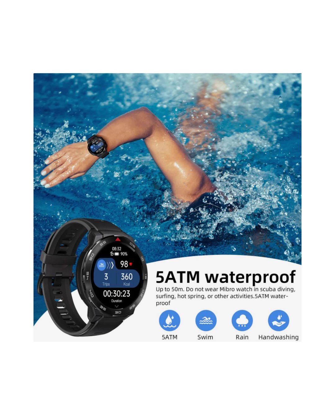 Mibro GS Pro Smartwatch – AMOLED Display, GPS, Bluetooth Calling