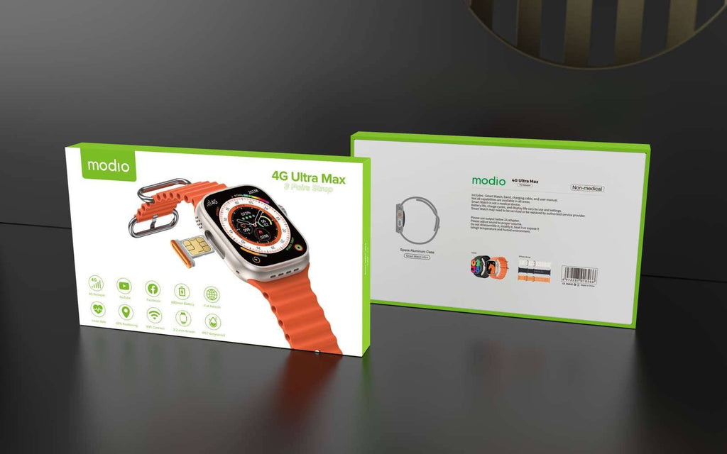 Modio 4G Ultra Max Sim Smart Watch.