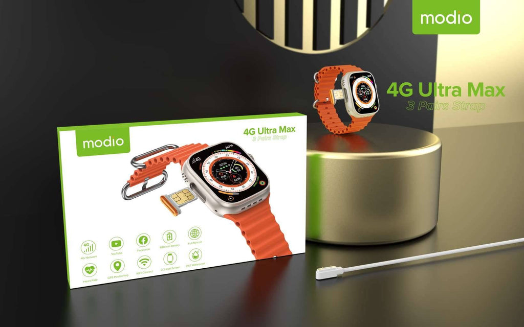 Modio 4G Ultra Max Sim Smart Watch.