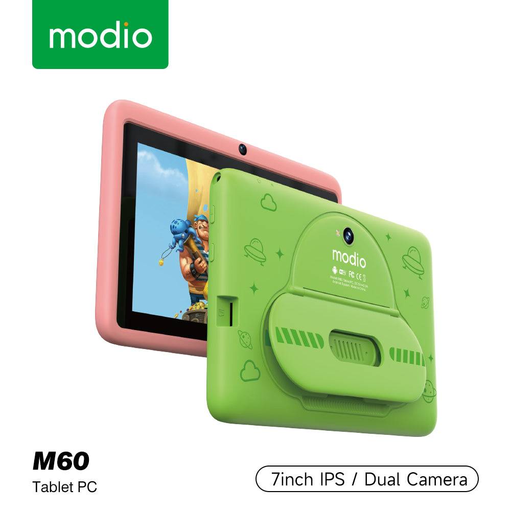 Modio M60 kids tablet with dual camera, 7-inch IPS display