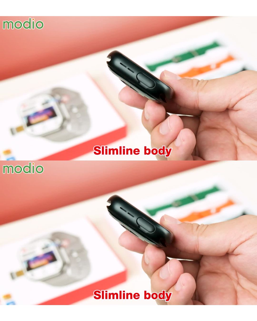 Modio ST12 Rotatable Camera 4G Network 3 Pairs Strap 2.2 inch Smart Watch