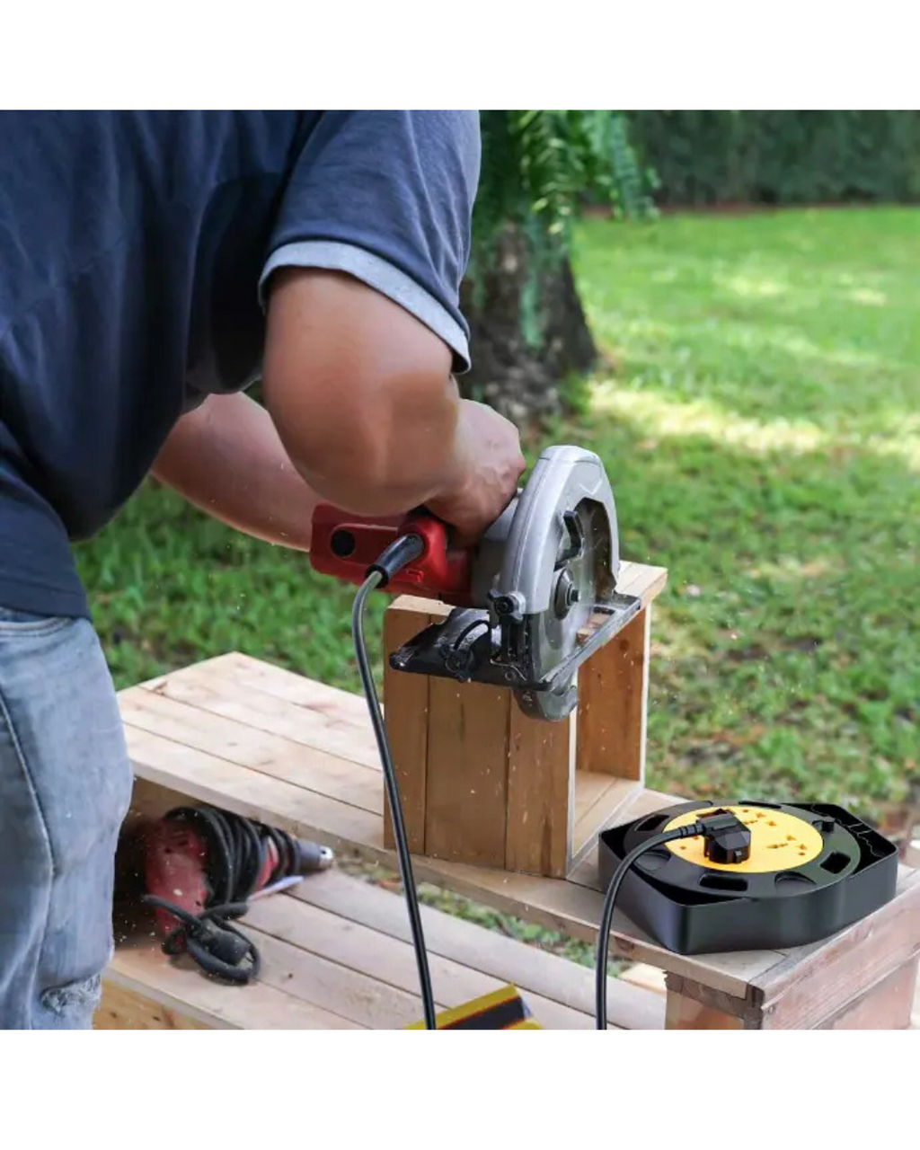 Porodo 4AC Extension Cable Reel with UK Plug 10m Wire  Black mr watch