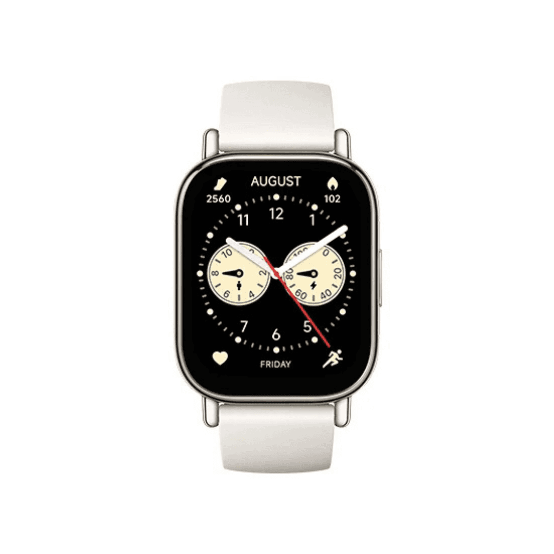 White Redmi Watch 5 Lite with digital display