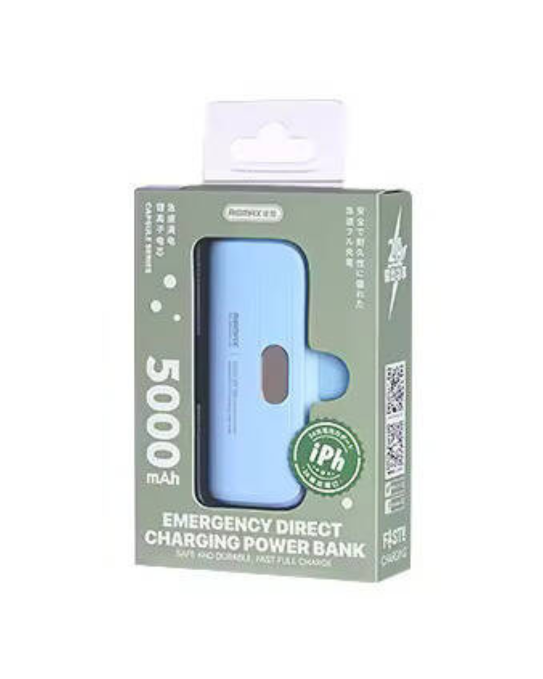 Remax Mini Power Bank 5000mAh Capsule Series 2A Type-C Emergency Direct Charging
