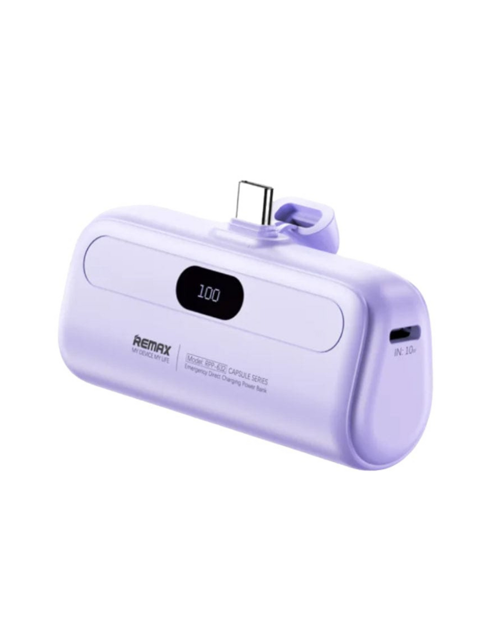 Remax Mini Power Bank 5000mAh Capsule Series 2A Type-C Emergency Direct Charging