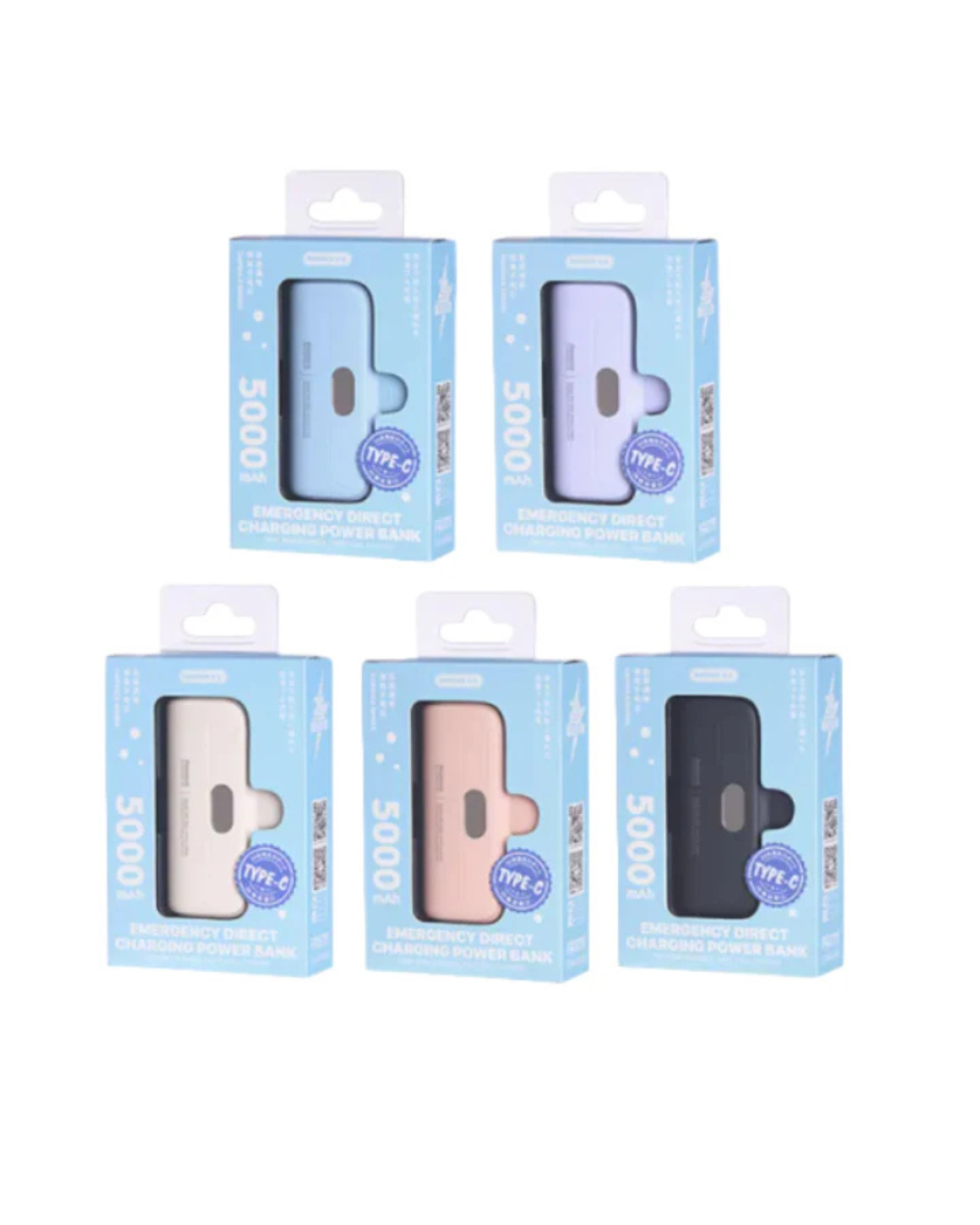 Remax Mini Power Bank 5000mAh Capsule Series 2A Type-C Emergency Direct Charging