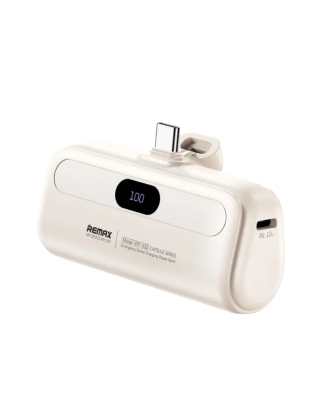 Remax Mini Power Bank 5000mAh Capsule Series 2A Type-C Emergency Direct Charging